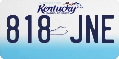 KY license plate 818JNE