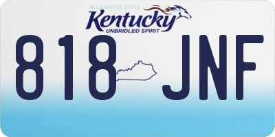 KY license plate 818JNF