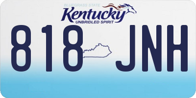 KY license plate 818JNH