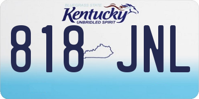 KY license plate 818JNL
