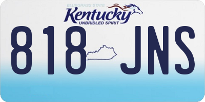 KY license plate 818JNS