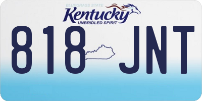 KY license plate 818JNT