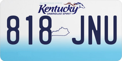 KY license plate 818JNU