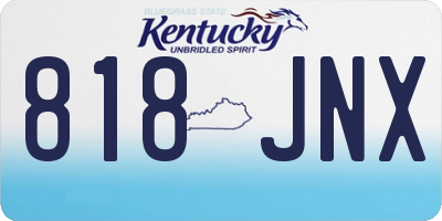KY license plate 818JNX