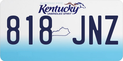 KY license plate 818JNZ