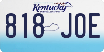 KY license plate 818JOE