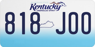 KY license plate 818JOO