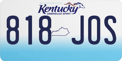 KY license plate 818JOS