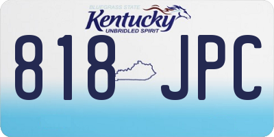 KY license plate 818JPC