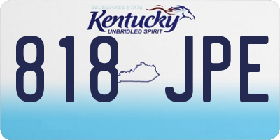 KY license plate 818JPE