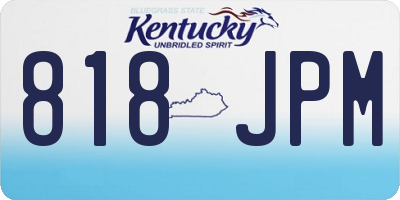 KY license plate 818JPM