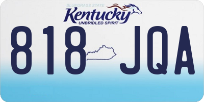KY license plate 818JQA