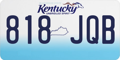 KY license plate 818JQB