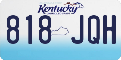 KY license plate 818JQH