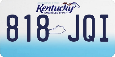 KY license plate 818JQI