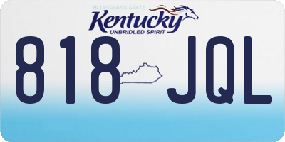 KY license plate 818JQL