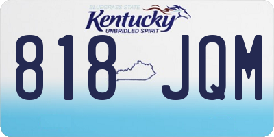 KY license plate 818JQM