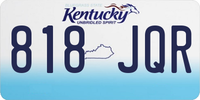 KY license plate 818JQR