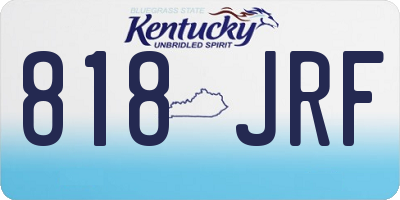 KY license plate 818JRF