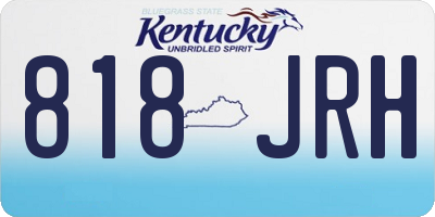 KY license plate 818JRH