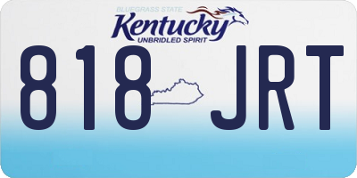 KY license plate 818JRT