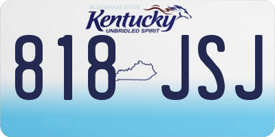 KY license plate 818JSJ
