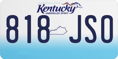 KY license plate 818JSO