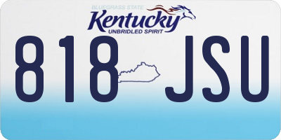 KY license plate 818JSU