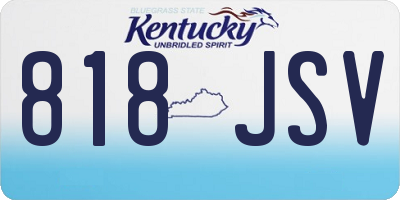 KY license plate 818JSV