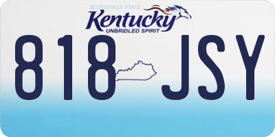 KY license plate 818JSY