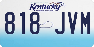 KY license plate 818JVM