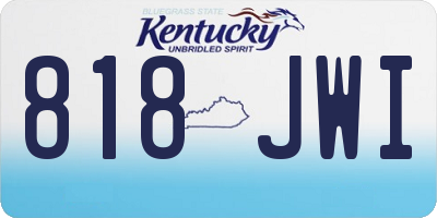 KY license plate 818JWI