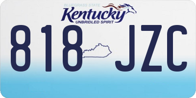 KY license plate 818JZC
