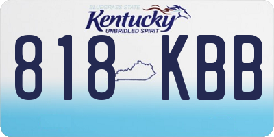 KY license plate 818KBB