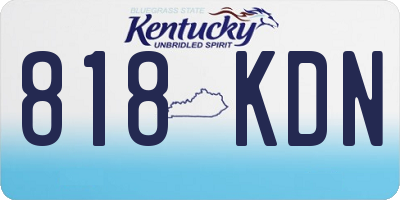 KY license plate 818KDN