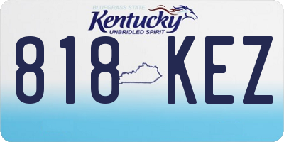 KY license plate 818KEZ