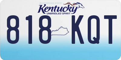 KY license plate 818KQT