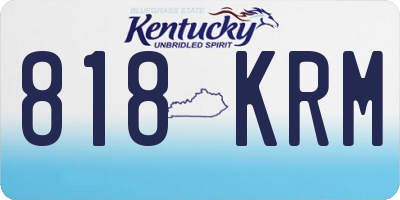 KY license plate 818KRM