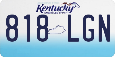 KY license plate 818LGN