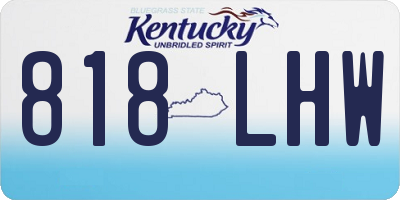 KY license plate 818LHW