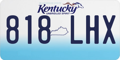 KY license plate 818LHX