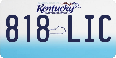 KY license plate 818LIC