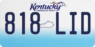 KY license plate 818LID