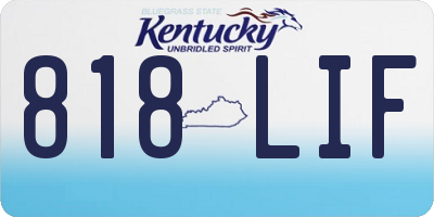KY license plate 818LIF