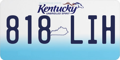 KY license plate 818LIH