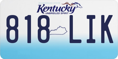 KY license plate 818LIK