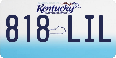KY license plate 818LIL
