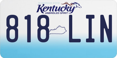 KY license plate 818LIN