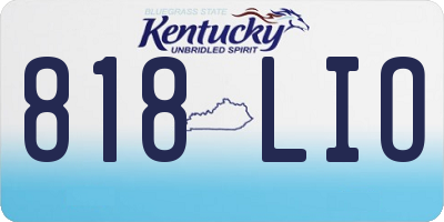 KY license plate 818LIO