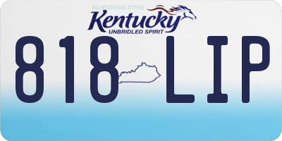 KY license plate 818LIP